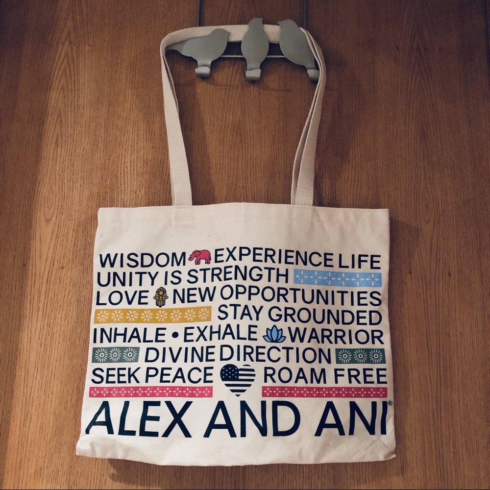 Alex and Ani canvas tote